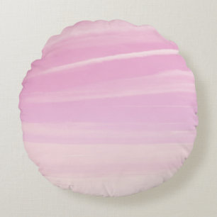 Soft Blush Pink Sky Dream 1 Round Cushion