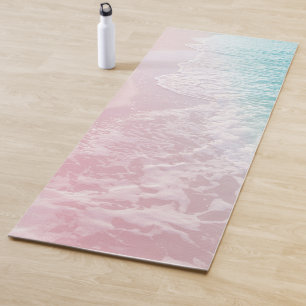 Soft Blush Pink Turquoise Ocean Dream #1 #water Yoga Mat