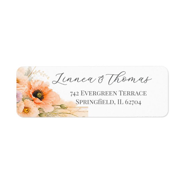 Soft Blush Poppy Elegant Editorial Wedding Favours (Front)