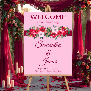 Soft Blush Welcome for Romantic Receptions Acrylic Sign