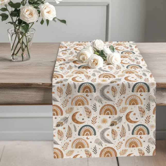 Soft Boho Rainbow Table Runner Tribal Inspiration (Soft Boho Rainbow Table Runner Tribal Inspiration)