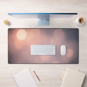 Soft Bokeh Glow Desk Mat – Aesthetic Pink & Peach 