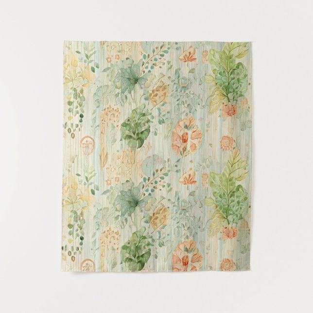  Soft Botanical Dream Tapestry (Front)