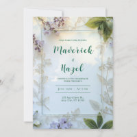 Soft Botanical Garden Wedding Invitation