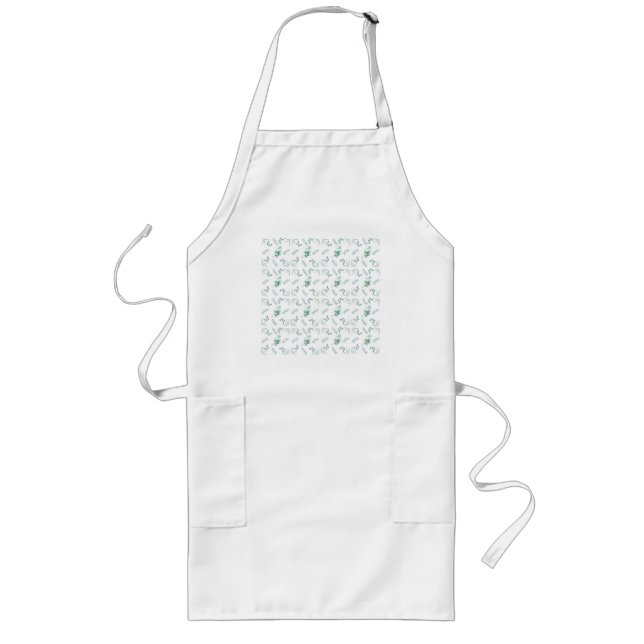soft botanical  long apron (Front)