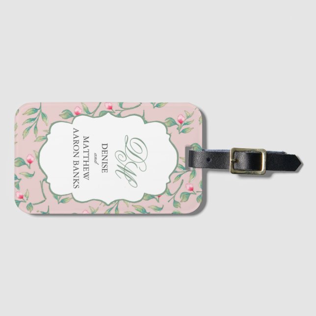 Soft Botanical Luggage Tag (Front Horizontal)