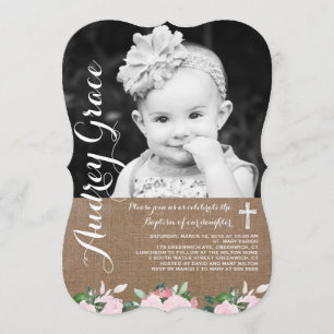 Soft Botanicals    Baptism Invitation