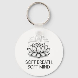Soft Breath Soft Mind Dandelion Yoga Inspiration A Key Ring
