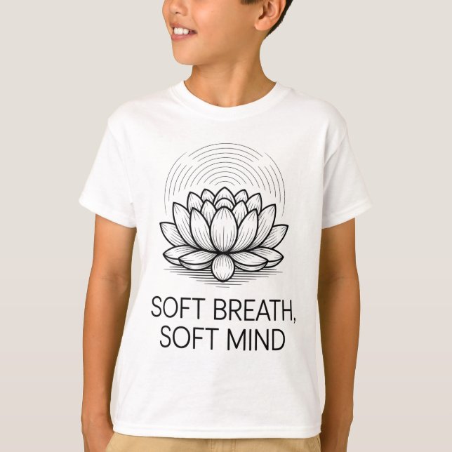 Soft Breath Soft Mind Dandelion Yoga Inspiration A T-Shirt (Front)