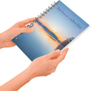 Soft Breeze Endless Blue Lakeside Notebook