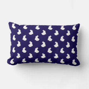 Soft Bunny Silhouette Nursery Accent Lumbar Cushion
