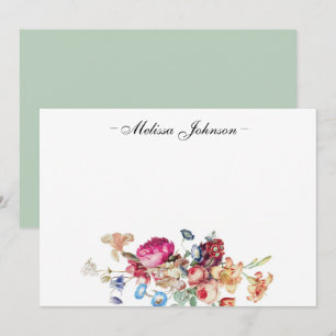 Soft Burgundy Floral Personalised Card