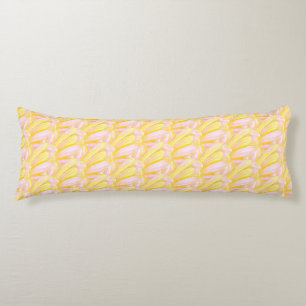 Soft Butter Yellow Flower Petal Pattern Body Cushion