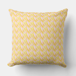 Soft Butter Yellow Flower Petal Pattern  Cushion