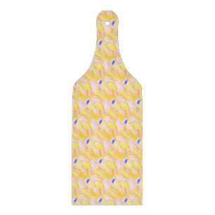 Soft Butter Yellow Flower Petal Pattern  Cutting Board