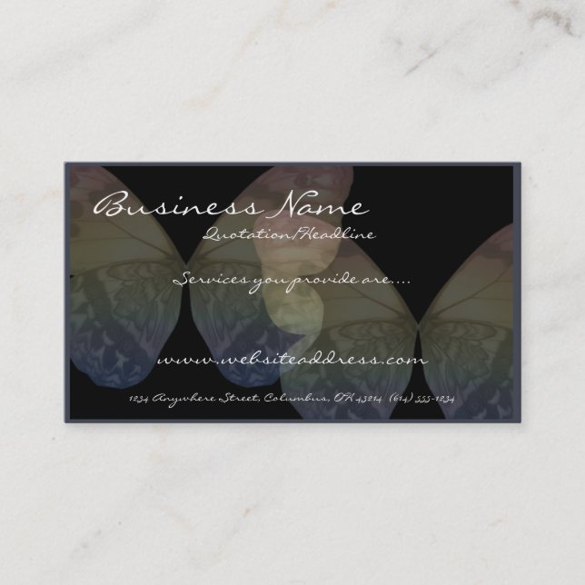 Soft Butterflies Business Cards (Front)