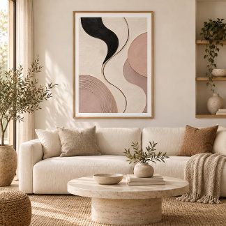 Soft Cadence | Minimal Abstract Plaster Art Print
