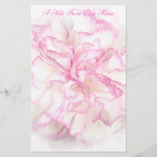 Soft Carnation Stationary Stationery (Front)