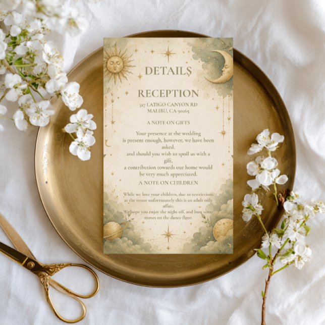 Soft Celestial Botanical Enclosure Card (Creator Uploaded)