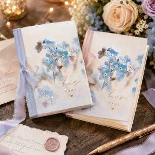 Soft Cerulean Cottagecore Forget-Me-Not Tissue Paper