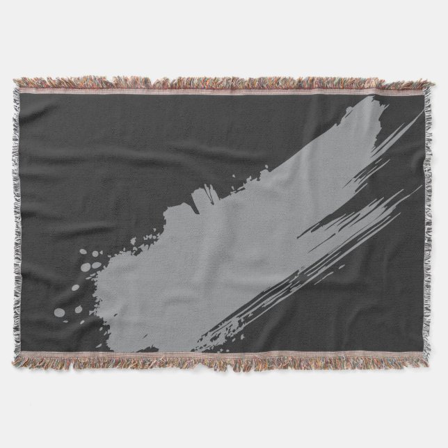 Soft Charcoal Noir  Throw Blanket (Front)