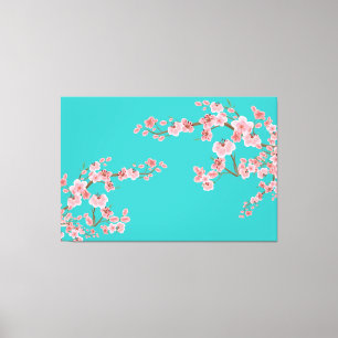  Soft Cherry Blossom Watercolors Canvas Print