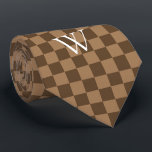 Soft Chocolate Squares Tie<br><div class="desc">Soft chocolate colour squares in a chequered pattern. Elegant and neutral. 

Customise to your liking.</div>