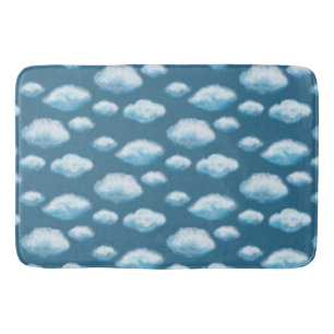 Soft clouds bath mat