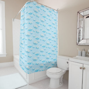 Soft clouds shower curtain