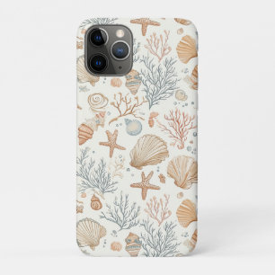 Soft Coastal Seashells & Coral Botanical Case-Mate iPhone Case