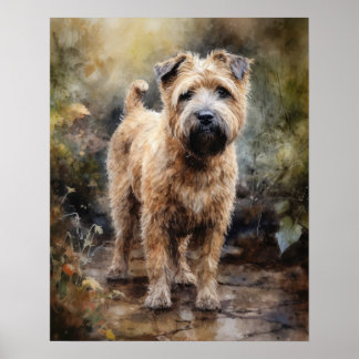 Soft Coated Wheaten Dog Art Print Poster
