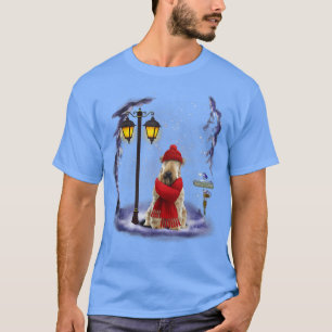 Soft Coated Wheaten Terrier Christmas Light Winter T-Shirt