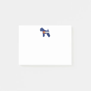 Soft Coated Wheaten Terrier Colorado Flag Post-it Notes