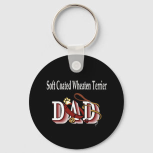 soft coated wheaten terrier dad Keychain