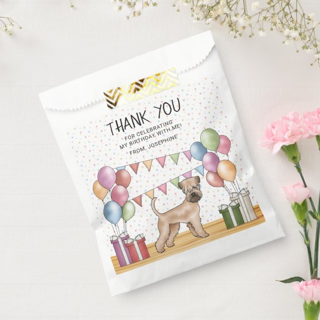 Soft-Coated Wheaten Terrier Dog Birthday Thank You Favour Bags (Sealed)