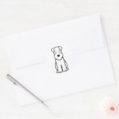 Soft Coated Wheaten Terrier Dog Cartoon Classic Round Sticker (Envelope)