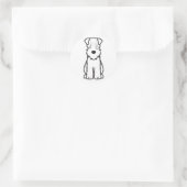 Soft Coated Wheaten Terrier Dog Cartoon Classic Round Sticker (Bag)