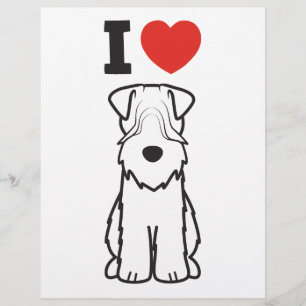 Soft Coated Wheaten Terrier Dog Cartoon Flyer