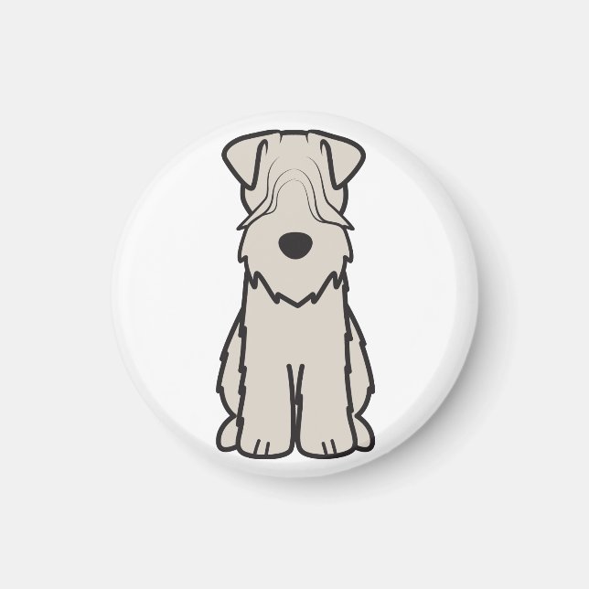Soft Coated Wheaten Terrier Dog Cartoon Magnet (Front)