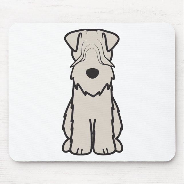 Soft Coated Wheaten Terrier Dog Cartoon Mouse Pad (Front)