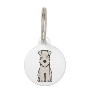 Soft Coated Wheaten Terrier Dog Cartoon Pet Tag