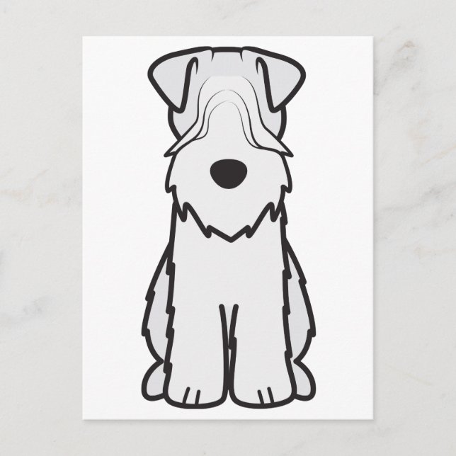Soft Coated Wheaten Terrier Dog Cartoon Postcard (Front)