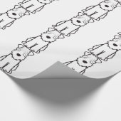 Soft Coated Wheaten Terrier Dog Cartoon Wrapping Paper (Corner)