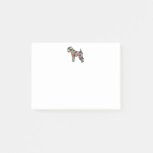 Soft Coated Wheaten Terrier Dog Geo Plaid Post-it Notes