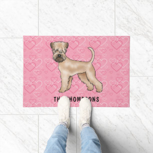 Soft-Coated Wheaten Terrier Dog Love Heart Pattern Doormat