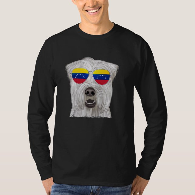 Soft Coated Wheaten Terrier Dog Venezuela Sunglass T-Shirt (Front)