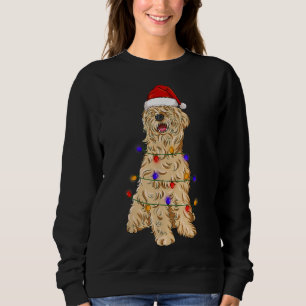 Soft Coated Wheaten Terrier Dog Wearing Christmas Sweatshirt