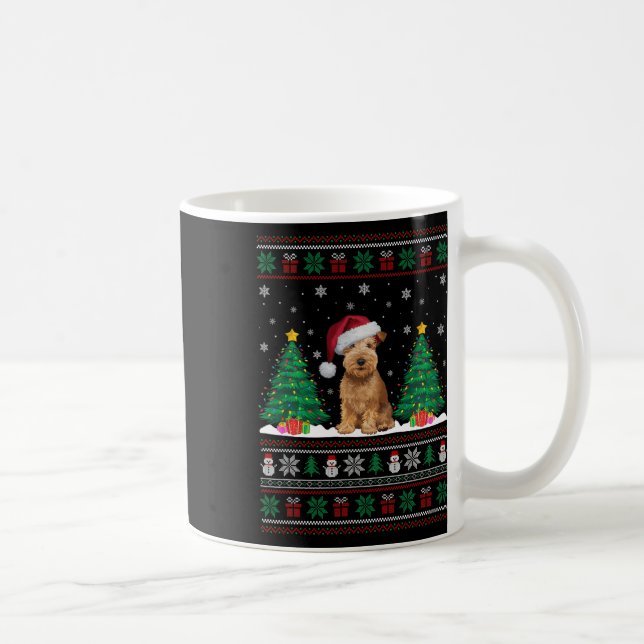 Soft Coated Wheaten Terrier Dog Xmas Tree Light Ug Coffee Mug (Right)
