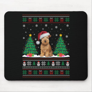 Soft Coated Wheaten Terrier Dog Xmas Tree Light Ug Mouse Pad