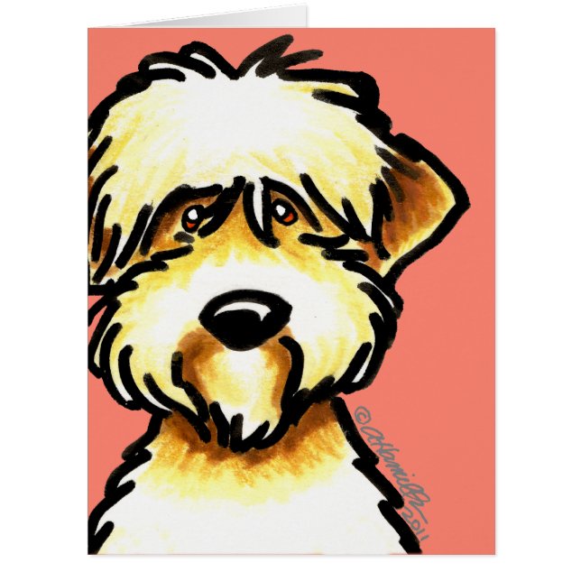 Soft Coated Wheaten Terrier Face Personalised (Front)